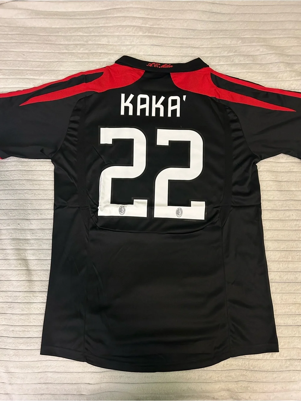 adidas Black & Red Kaka #22 Men's Soccer Jersey